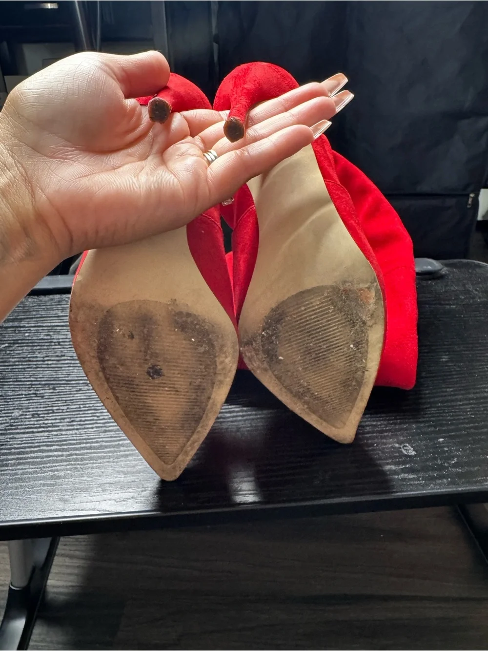 Red Pointed-Toe Women's Booties - Classic Sleek Style
